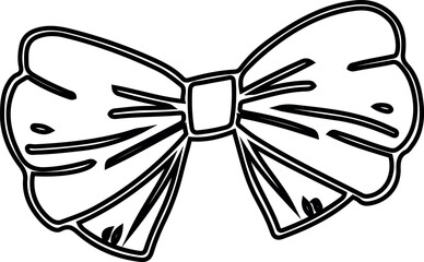 Bow decoration drawing doodle decoration and design.
