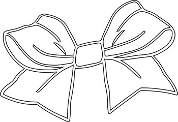 Bow decoration drawing doodle decoration and design.
