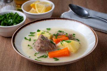 Turkish Kuzu - et Haslama - Lamb - meat Stew with Potatoes and Carrot
