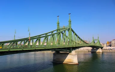 Photo sur Plexiglas Széchenyi lánchíd Széchenyi Chain Bridge in Budapesť