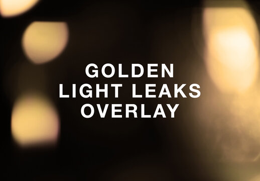 20 Golden Light Leak Textures for Overlay