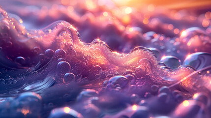 Wave and froth on abstract liquid