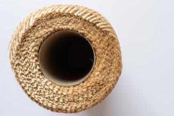 roll of jute standing on one end
