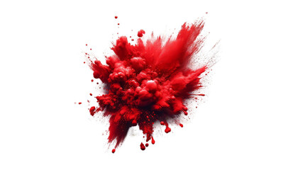 Dynamic red paint splash illustration capturing motion, perfect for creative projects and dynamic designs