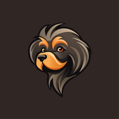Minimalistic dog mascot logo (2)