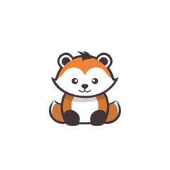 Minimal business mascot logo simple