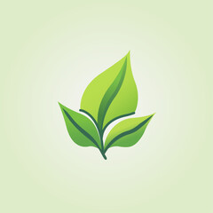 Organic leaf logo minimal