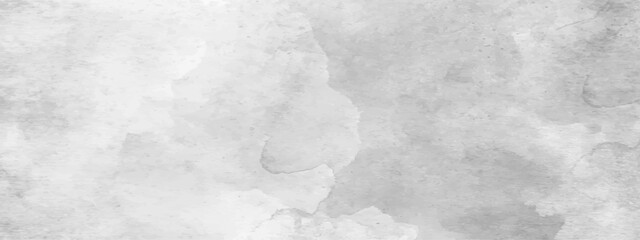 Abstract silver ink effect white watercolor painting background, Old grunge textures with white clouds and stains