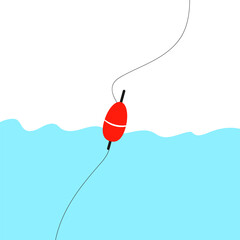 fishing float on the water