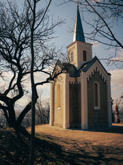 A chapel in the morning