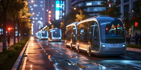 Smart Commute Hub: Modern City Roads and Intelligent Bus Network"