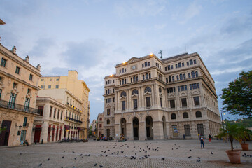 Stock Exchange Trade Market building (Lonja del Comercio) at Plaza de San Francisco in Old Havana...