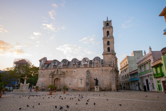 St. Francisco de Asis Basilica (Basilica Menor de San Francisco de Asis) at Plaza de San Francisco in Old Havana (La Habana Vieja), Cuba. Old Havana is a World Heritage Site. 