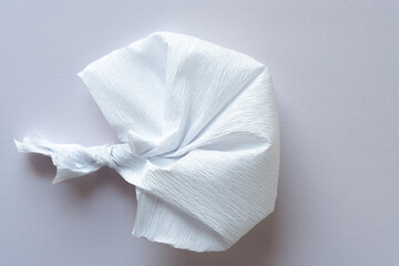 folded crepe paper object