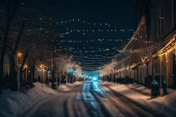 Stof per meter night traffic in the city © Ghulam