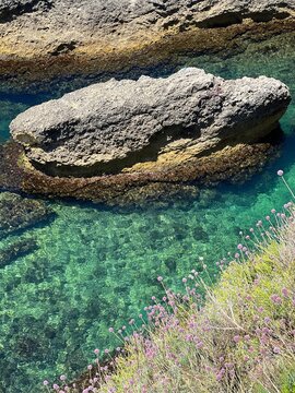 Scenic rocky coast of Mediterranean sea.