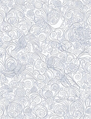 Seamless white paper ornament texture pattern background