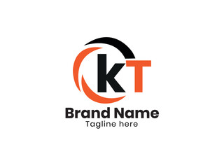 Creative letter KT or TK Logo Design Vector Template. Initial Letter KT Logo Design illustretor .
