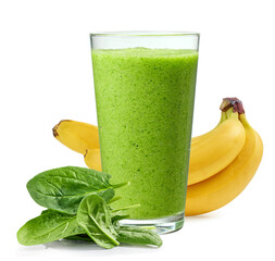 glass of green smoothie