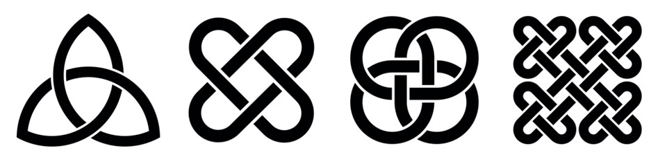 Image set of variety ornaments in Celtic style.