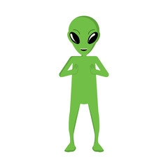 Isolated cute alien character Vector