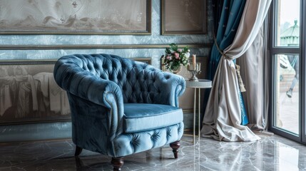 Luxury Soft Chair with Velvet Upholstery