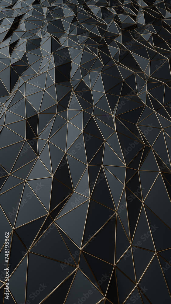 Aufkleber black and gold 3d abstract vertical background. abstract background for presentation template. param