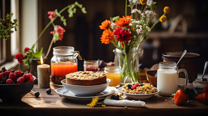 Wholesome Morning: An Aesthetic Interpretation of a Rustic Breakfast Spread