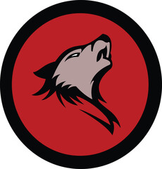 Tribal wolf tattoo, Wolf Howling Artwork design, side view wolf tattoo Illustration, Wolf Vintage Logo Stock Vector for anyone of graphic work, wild head wolfy fierce face logo design inspiration 