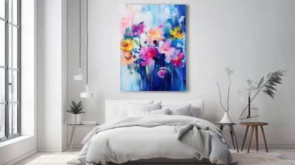 Artistic Floral Canvas for Chic Interiors