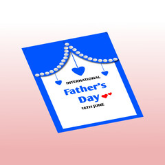 International father's day 16Th June card banner poster  