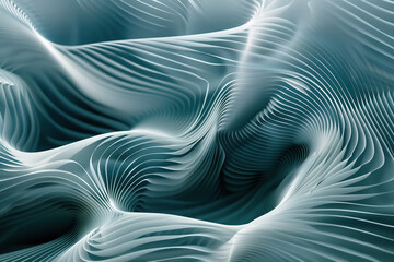 Abstract background with a 3D surface. Repetitive pattern. Hi-tech futuristic. Materials Science. Background image. Created with Generative AI technology.