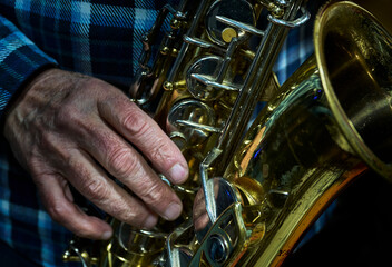 Saxophone Serenity: Hands in Harmony