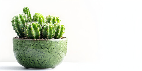 Cactus in a pot. Stock image for decorating  isolated on white background. 