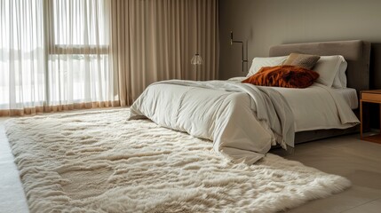 Plush Modern Bedroom Rug
