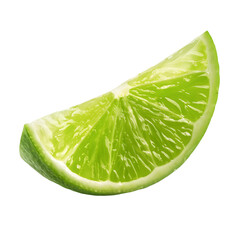 lime slices isolated on transparent background generative ai
