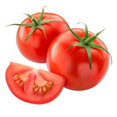 tomato isolated on transparent background generative ai