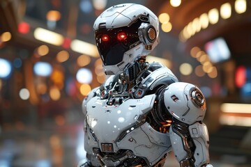 Fototapeta premium Close up of Humanoid robot