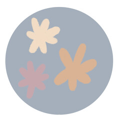 Fototapeta premium Icône ronde fleurie