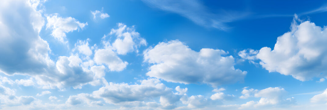 Breathtaking Display of Azure Sky Interspersed with Wispy White Clouds under Sunny Daylight © Katherine
