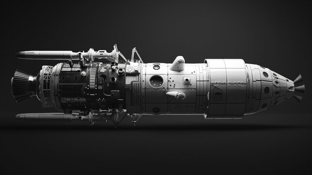 Unpolished exterior of a spacecraft showing the beauty of functional minimalist design