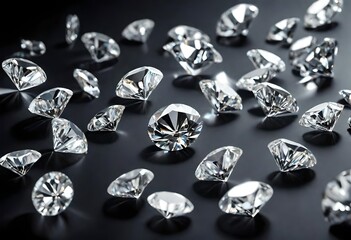 Little shiny diamonds on black background.