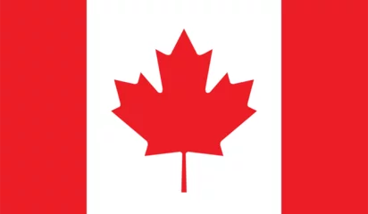 Foto op Plexiglas National Flag of Canada   Background Flag, Canada sign © vedpku