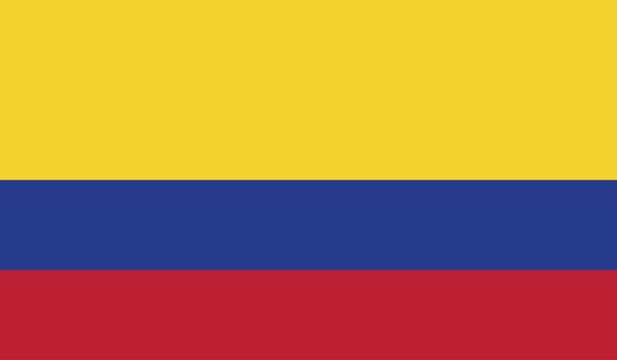 National Flag of Colombia Vector, Colombia Flag Background, Colombia sign