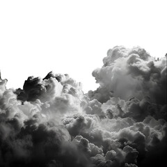 Surreal Clouds Adrift in a Void, Isolated on Transparent Background, Generative AI