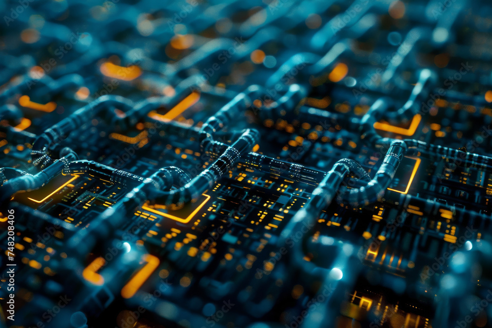 Poster a computer generated image of a circuit board