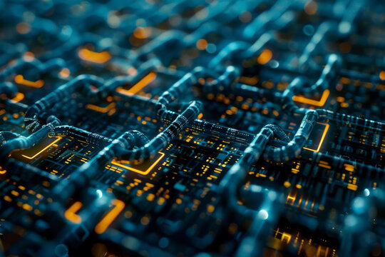 A computer generated image of a circuit board