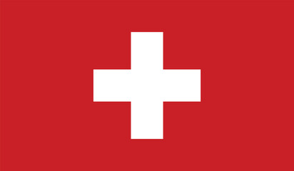 Switzerland Flag, National Flag of Switzerland Vector, Switzerland sign