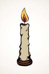 Candle. Vector drawing