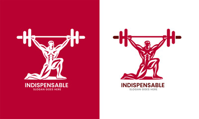 Zym Bodybuilding, Ladies Boy Fitness exercise center logo design vector royalty idea concept